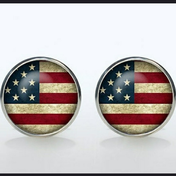 🇺🇸 Cuff links American flag - Picture 2 of 4